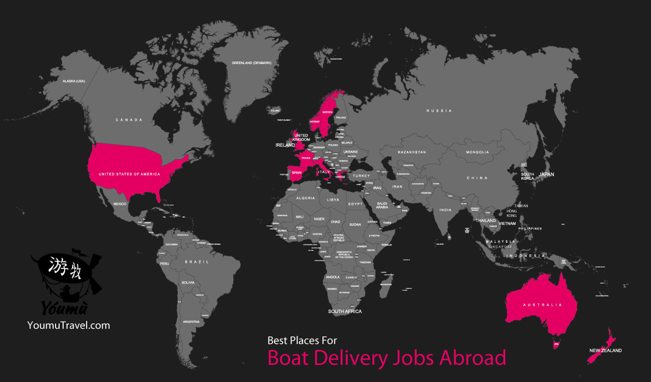 Boat Delivery Jobs Abroad - Best Places Job Map