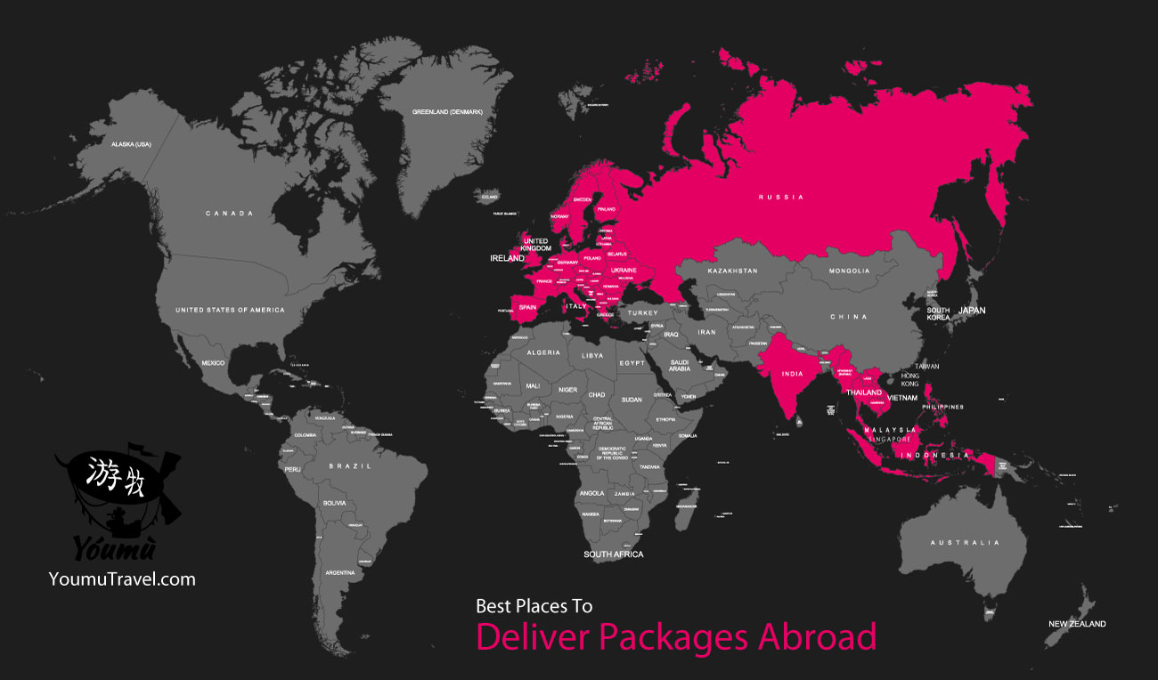 Deliver Packages Abroad - Best Places Job Map