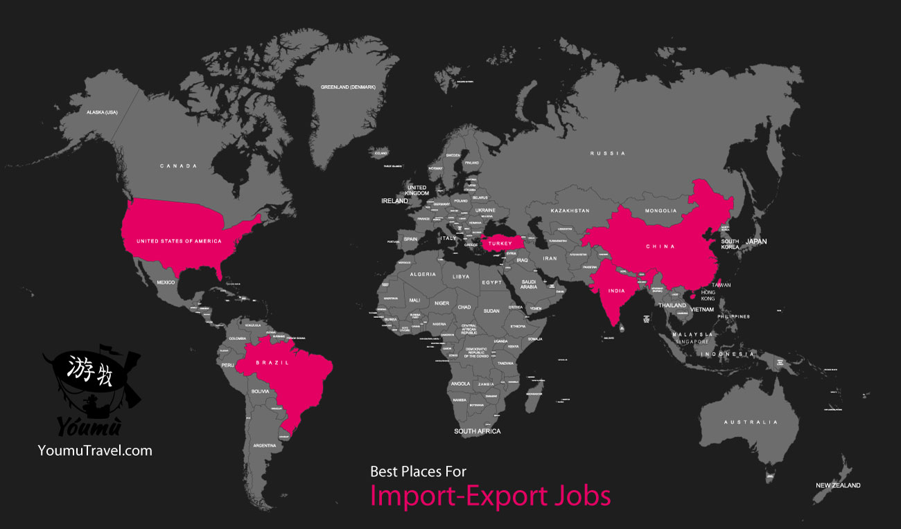 Import Export Jobs - Best Places Job Map