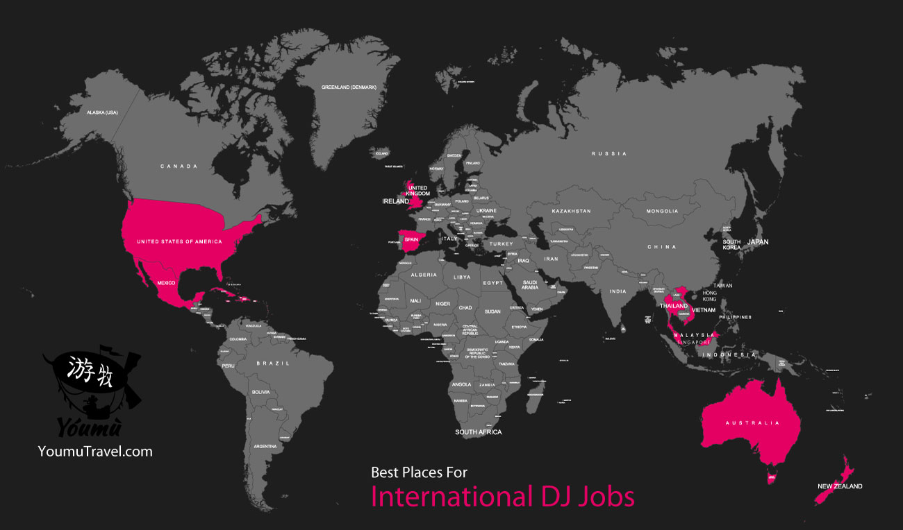 International DJ Jobs - Best Places Job Map