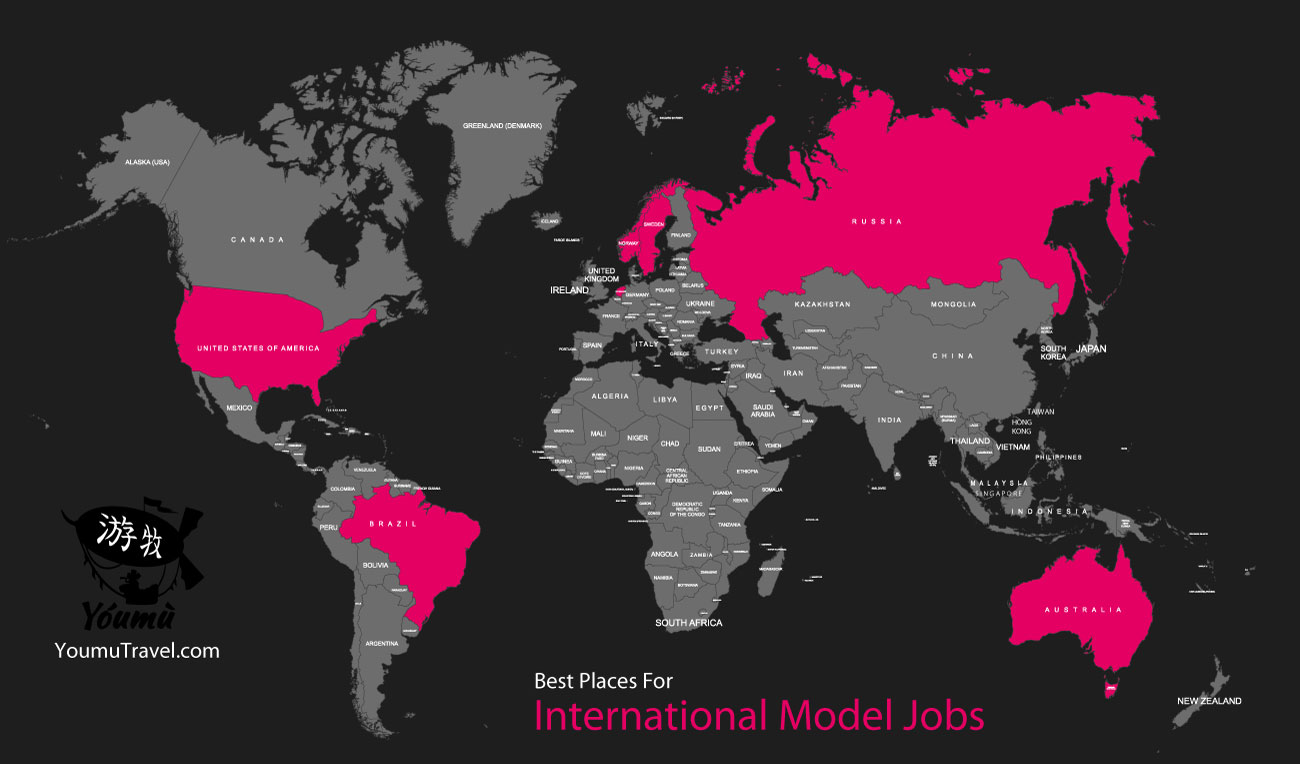 International Model Jobs - Best Places Job Map