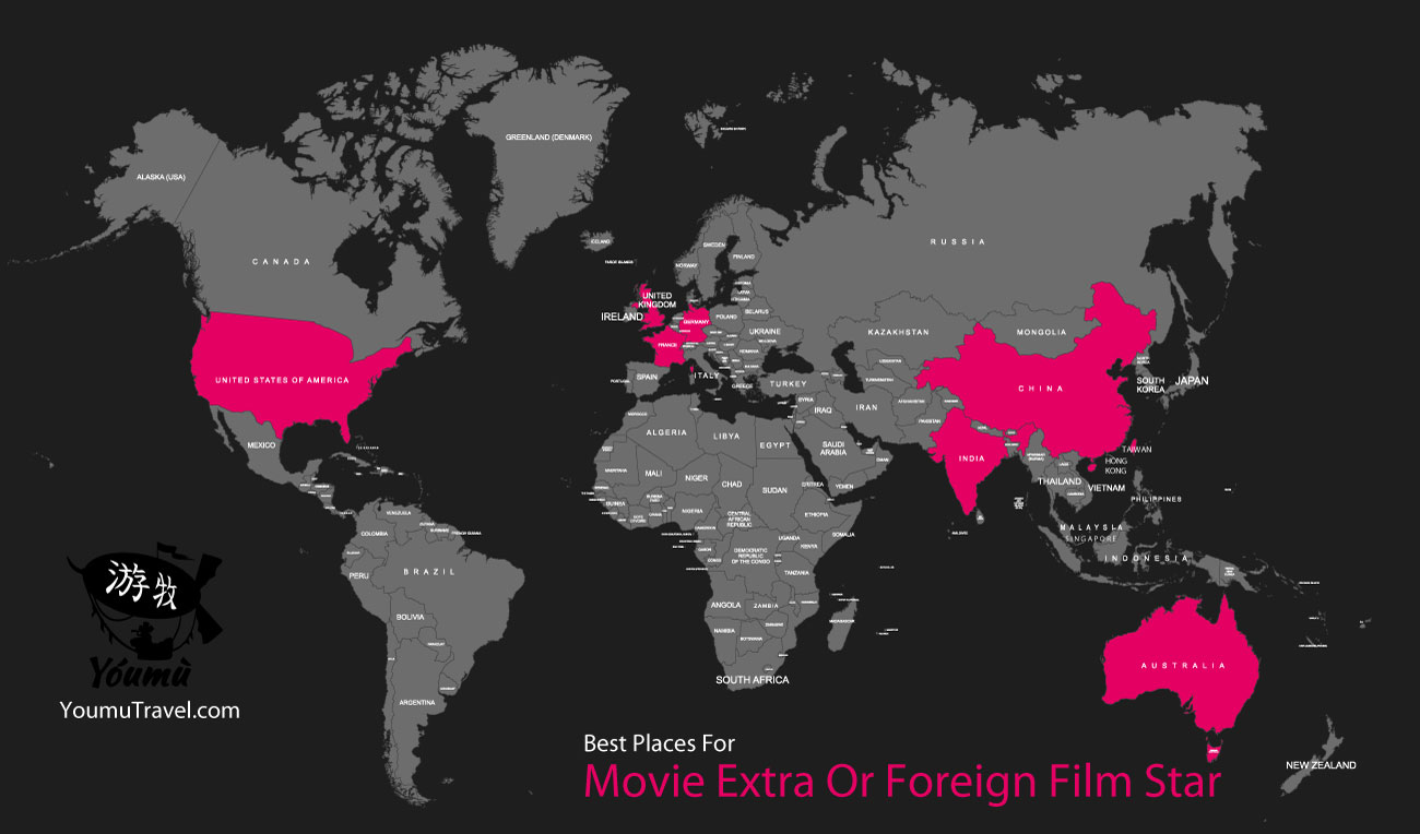 Movie Extra or Foreign Film Star - Best Places Job Map