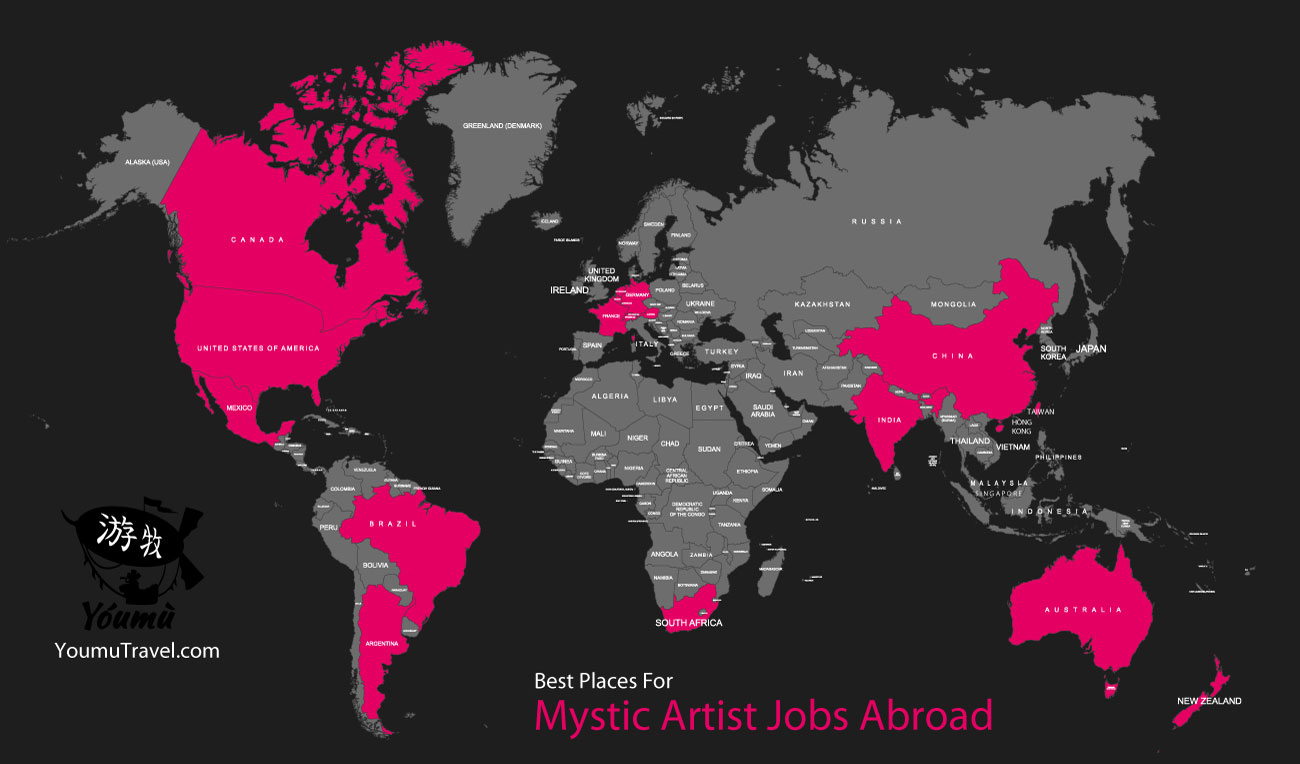 Mystic Artist Jobs Abroad - Best Places Job Map