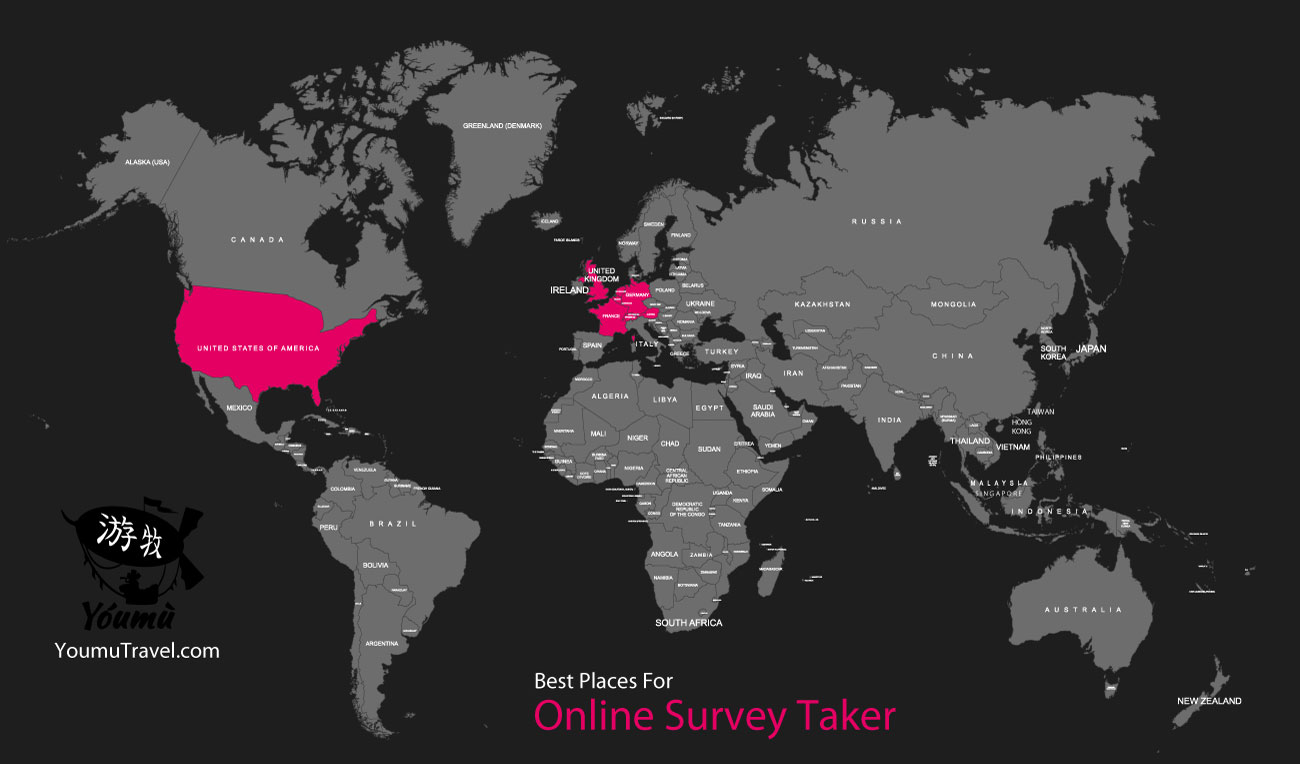 Online Survey Taker - Best Places Job Map