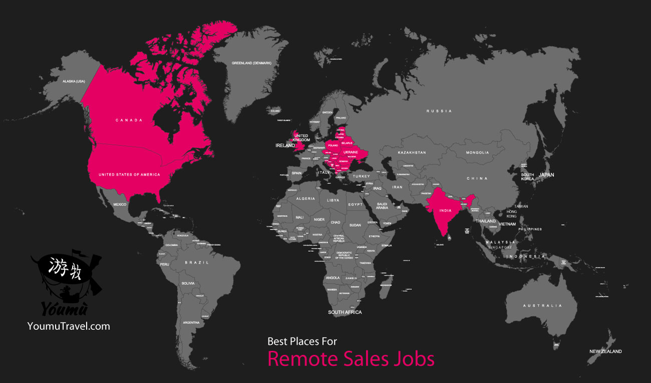 Remote Sales Jobs - Best Places Job Map