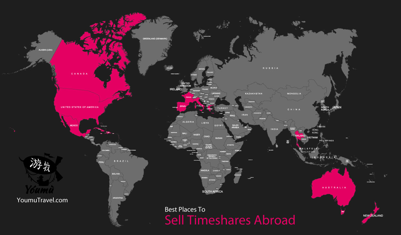 Sell Timeshares Abroad - Best Places Job Map