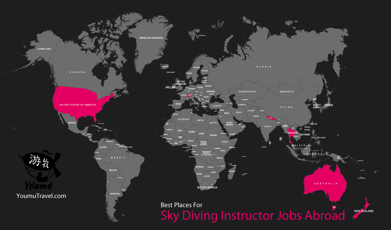 Sky Diving Instructor Jobs Abroad - Best Places Job Map