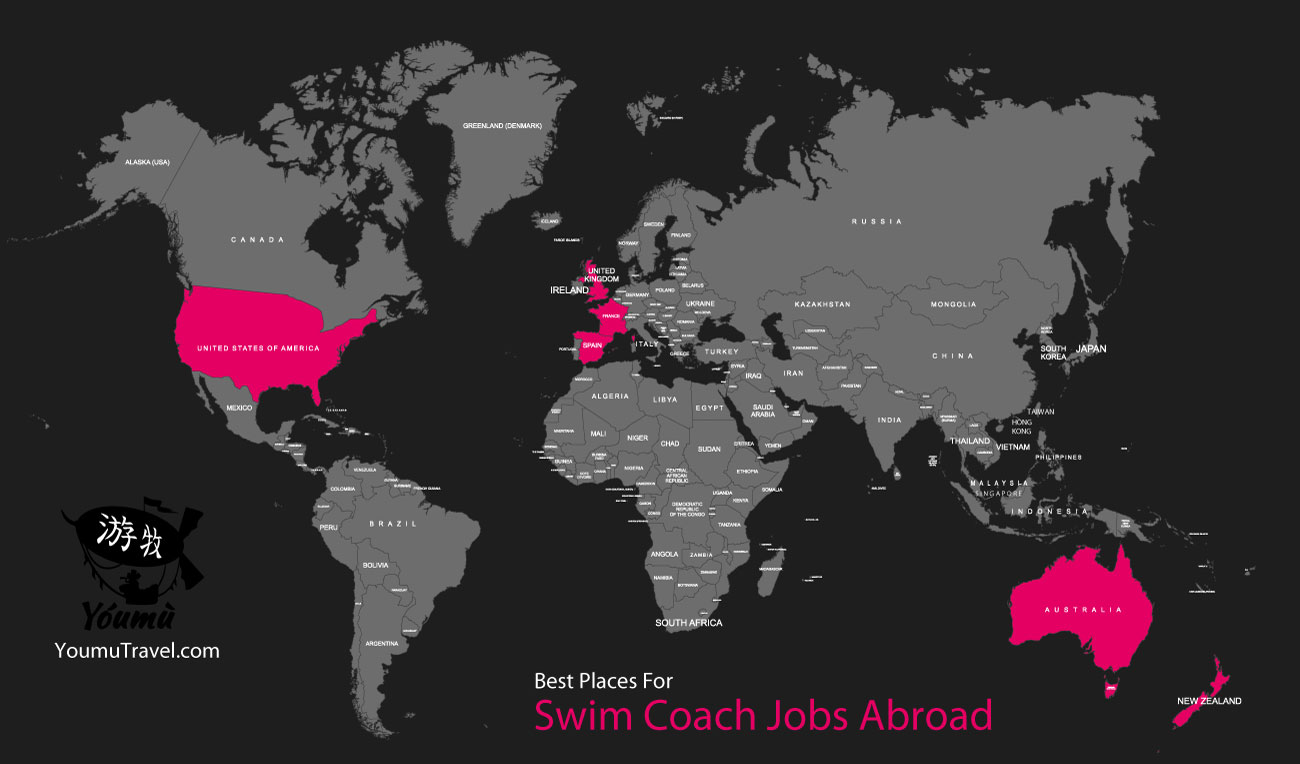 Swim Coach Jobs Abroad - Best Places Job Map